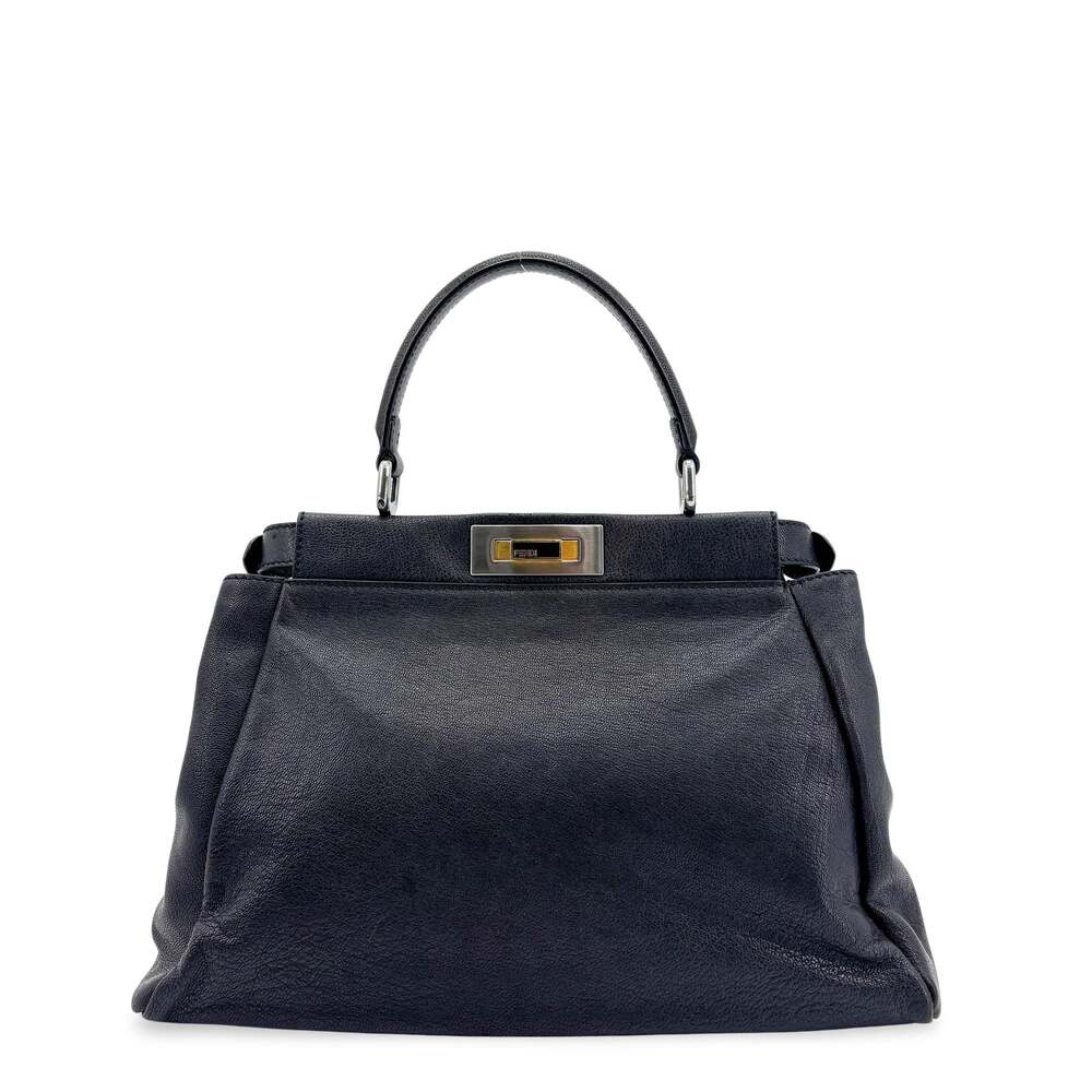 Fendi Peekaboo Medium Seleria Navy #352002F65B